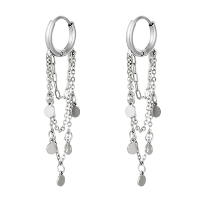 Oorbellen Rose zilver