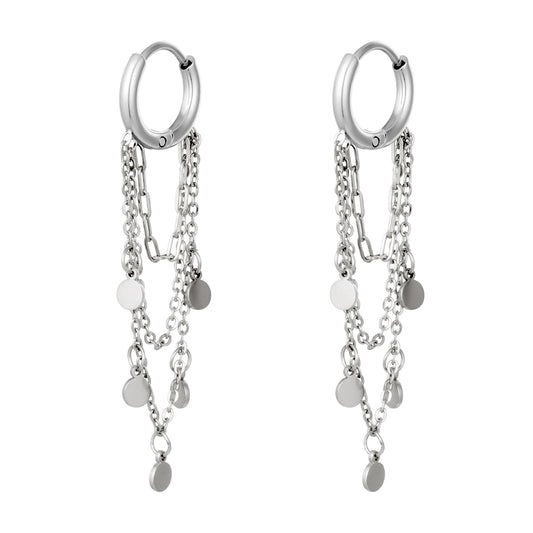 Oorbellen Rose zilver