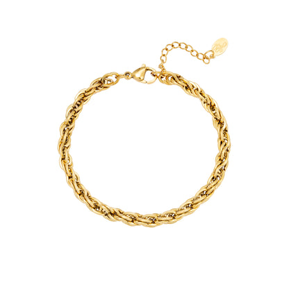 Armband Twisted chain goud