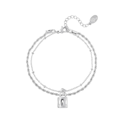 Armband Lock zilver