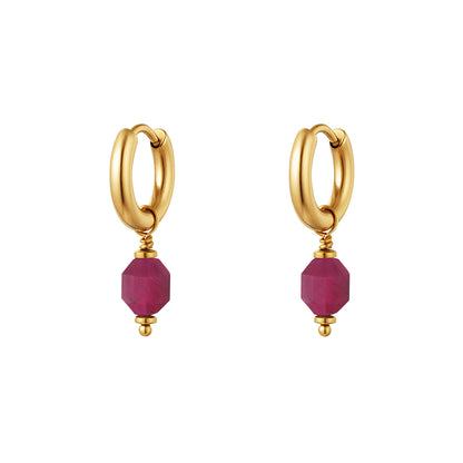 Oorbellen Mae Fuchsia