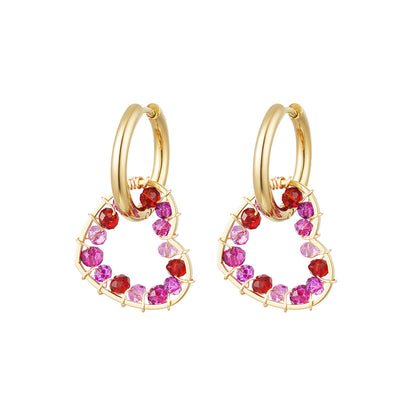 oorbellen lissy goud met roze