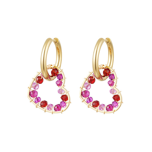 oorbellen lissy goud met roze