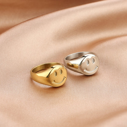 Ring smile goud