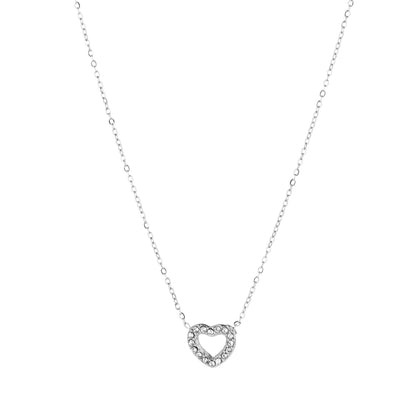 Ketting golden heart zilver