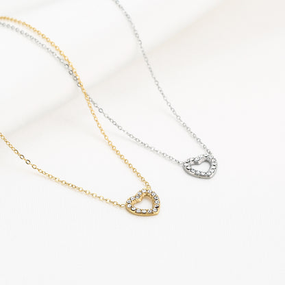 Ketting golden heart zilver