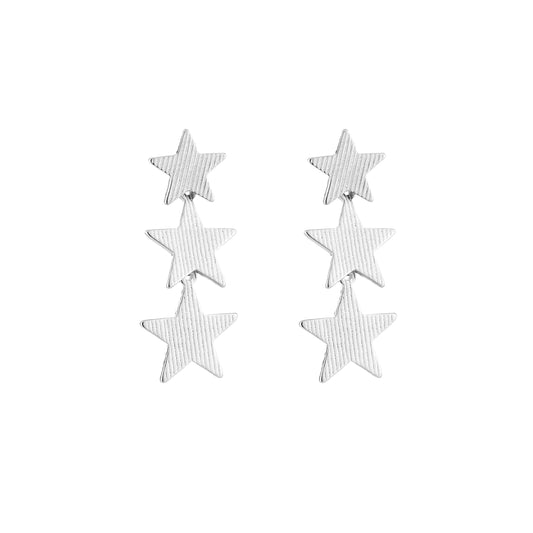 Oorbellen Stars zilver