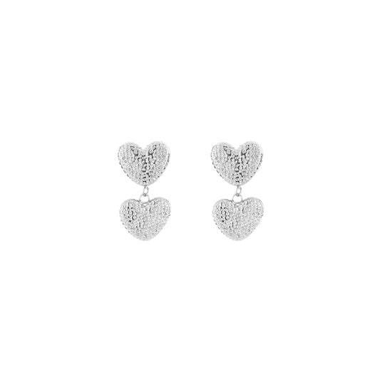 Oorbellen double zilver