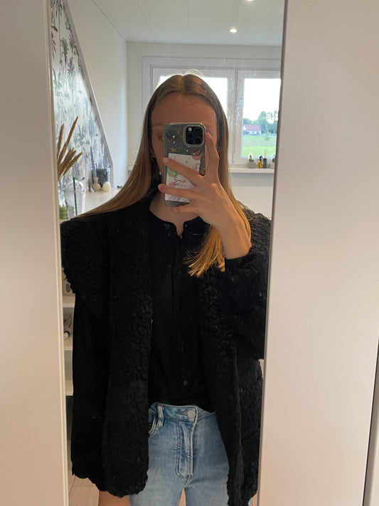Teddy gilet zwart