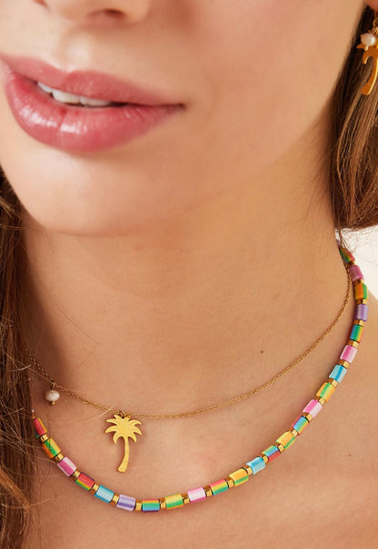 Ketting Palm tree goud
