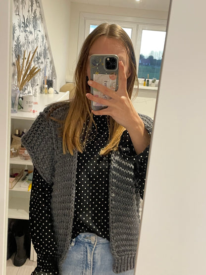 Ellis gilet Donker grijs