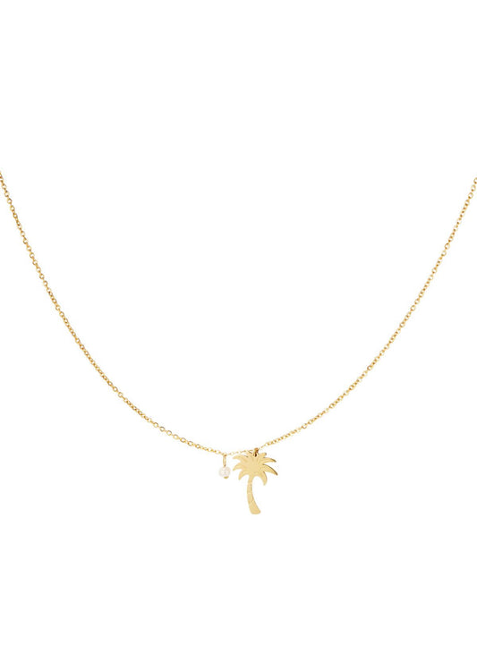Ketting Palm tree goud