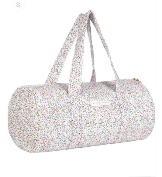 Weekendbag pink flowers