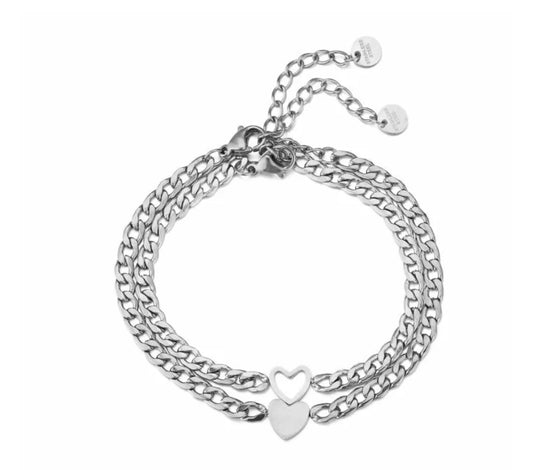 Forever Connect armbanden set zilver