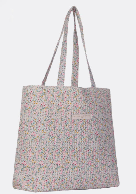 LIMITED EDITION pink flowers tote bag