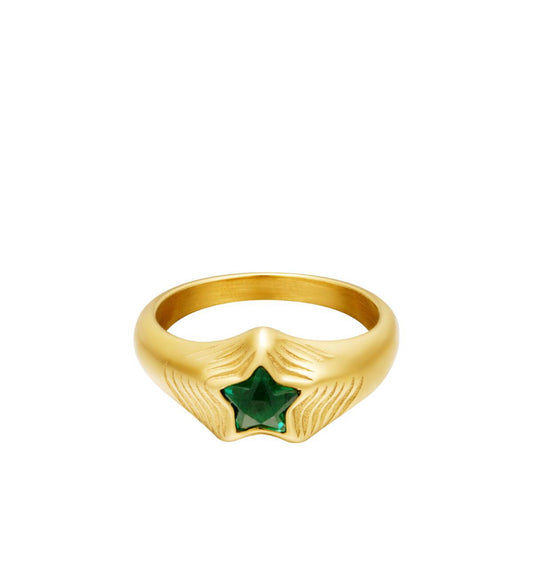 Ring Amber goud
