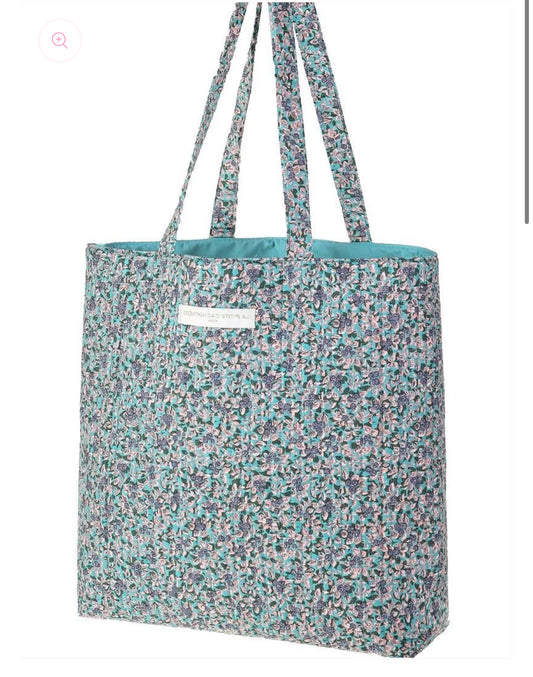 tote bag flower blue