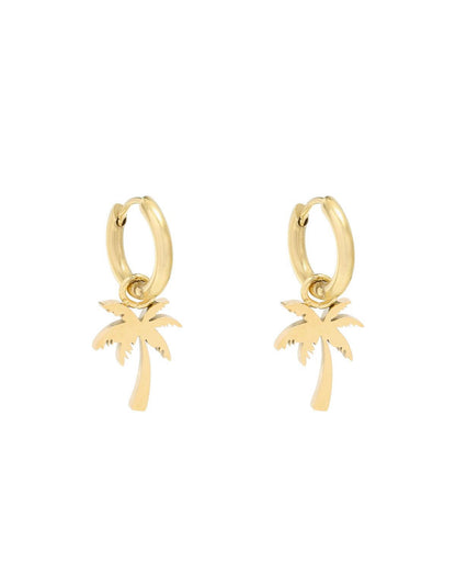 Oorbellen Palm tree goud