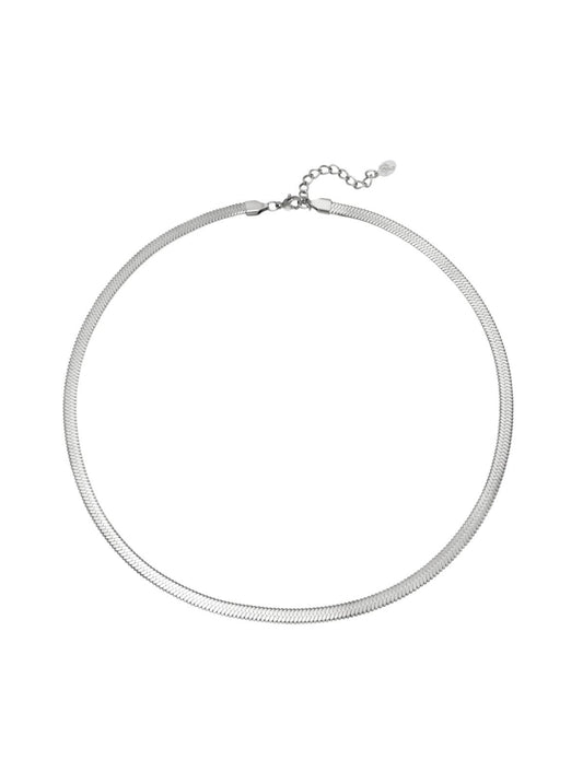 Ketting flatt chain large zilver